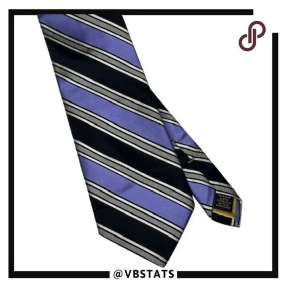 Donald J.‎ Trump Men's Makers Striped Silk Neck Tie Gray Blue